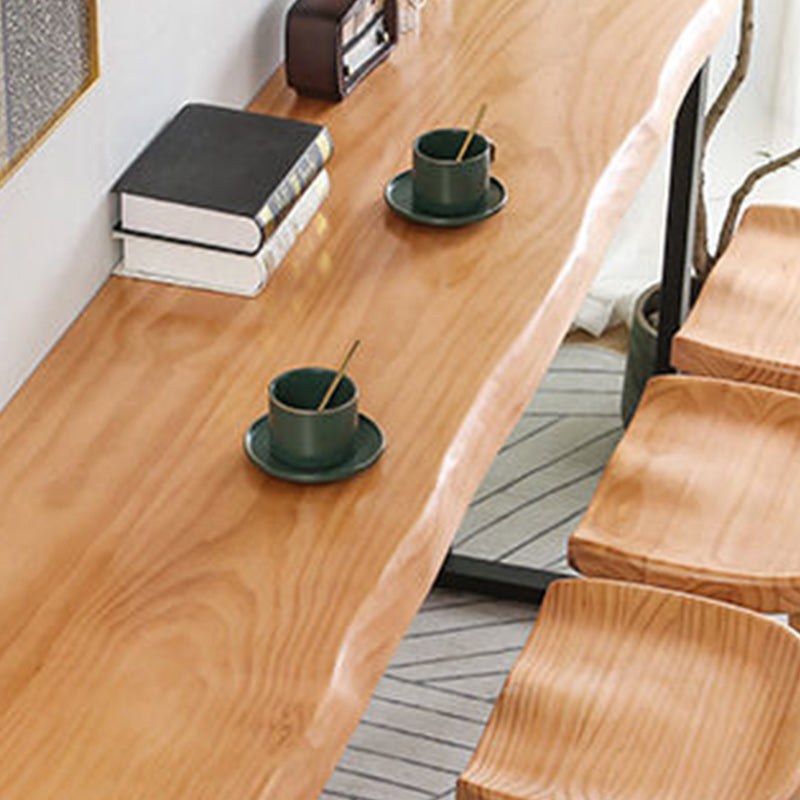Modern Style Bar Table Set 1/2/5 Pieces Rectangle Bar Table with High Wood Stools Clearhalo 'Bar Furniture' 'furn' 'furn_home_bar_bar_sets' 'Furniture' 'Home Bars & Bar Sets' 'home_bar_bar_sets' 'Kitchen & Dining Furniture' 5797351