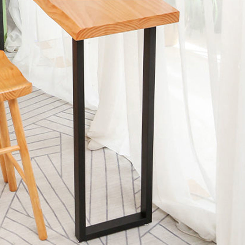 Modern Style Bar Table Set 1/2/5 Pieces Rectangle Bar Table with High Wood Stools Clearhalo 'Bar Furniture' 'furn' 'furn_home_bar_bar_sets' 'Furniture' 'Home Bars & Bar Sets' 'home_bar_bar_sets' 'Kitchen & Dining Furniture' 5797352