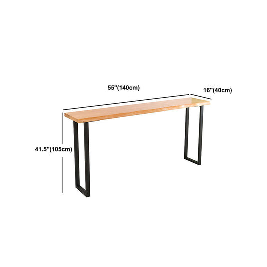 Modern Style Bar Table Set 1/2/5 Pieces Rectangle Bar Table with High Wood Stools Clearhalo 'Bar Furniture' 'furn' 'furn_home_bar_bar_sets' 'Furniture' 'Home Bars & Bar Sets' 'home_bar_bar_sets' 'Kitchen & Dining Furniture' 5797356