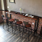 Industrial 1/5 Pieces Bar Table Set Rectangle Pine Wood Counter Table for Cafe