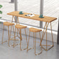 Glam Style – ensemble de Table de bar rectangulaire avec tabourets hauts en bois, 1/2/4 pièces, pour la maison