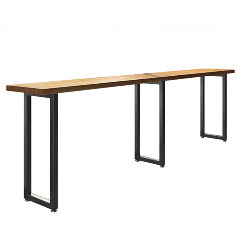 Modern Style 1/7 Pieces Bar Table Set Rectangle Pine Wood Counter Table for Balcony Wood 118"L x 16"W Clearhalo 'Bar Furniture' 'furn' 'furn_home_bar_bar_sets' 'Furniture' 'Home Bars & Bar Sets' 'home_bar_bar_sets' 'Kitchen & Dining Furniture' 5797406