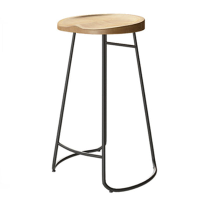 Modern Style 1/7 Pieces Bar Table Set Rectangle Pine Wood Counter Table for Balcony Wood 30"H Stool (Single) Clearhalo 'Bar Furniture' 'furn' 'furn_home_bar_bar_sets' 'Furniture' 'Home Bars & Bar Sets' 'home_bar_bar_sets' 'Kitchen & Dining Furniture' 5797408
