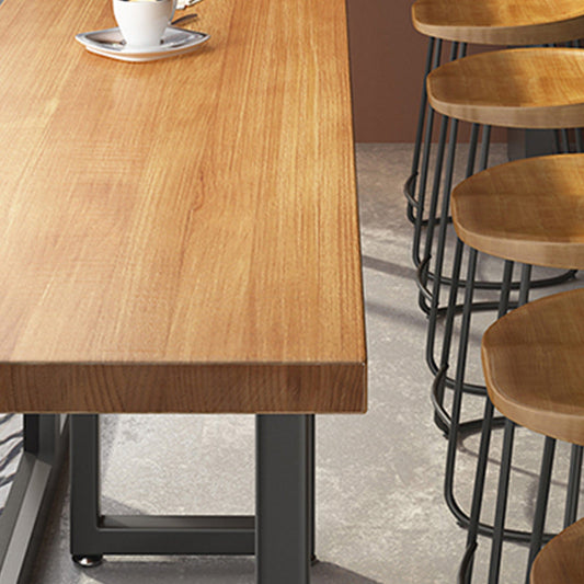 Modern Style 1/7 Pieces Bar Table Set Rectangle Pine Wood Counter Table for Balcony Clearhalo 'Bar Furniture' 'furn' 'furn_home_bar_bar_sets' 'Furniture' 'Home Bars & Bar Sets' 'home_bar_bar_sets' 'Kitchen & Dining Furniture' 5797414