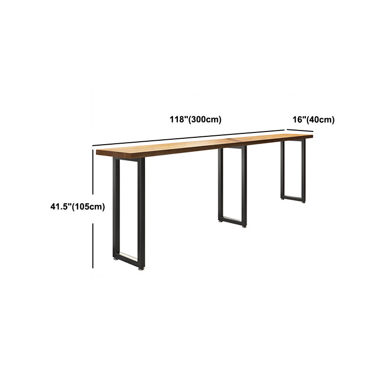 Modern Style 1/7 Pieces Bar Table Set Rectangle Pine Wood Counter Table for Balcony Clearhalo 'Bar Furniture' 'furn' 'furn_home_bar_bar_sets' 'Furniture' 'Home Bars & Bar Sets' 'home_bar_bar_sets' 'Kitchen & Dining Furniture' 5797423