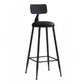 1/6/11 Pieces Industrial Rectangular Pub Table Set Solid Wood Counter Table Set Black 30"H Stool (Single) Clearhalo 'Bar Furniture' 'furn' 'furn_home_bar_bar_sets' 'Furniture' 'Home Bars & Bar Sets' 'home_bar_bar_sets' 'Kitchen & Dining Furniture' 5797448