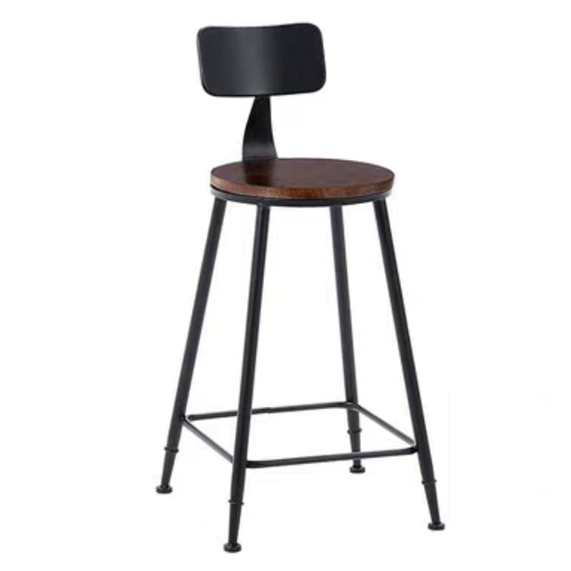1/6/11 Pieces Industrial Rectangular Pub Table Set Solid Wood Counter Table Set Brown 30"H Stool (Single) Clearhalo 'Bar Furniture' 'furn' 'furn_home_bar_bar_sets' 'Furniture' 'Home Bars & Bar Sets' 'home_bar_bar_sets' 'Kitchen & Dining Furniture' 5797450
