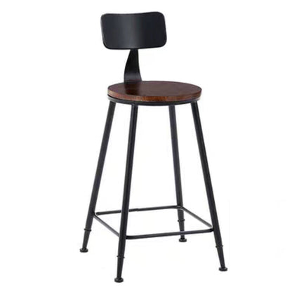 1/6/11 Pieces Industrial Rectangular Pub Table Set Solid Wood Counter Table Set Brown 30"H Stool (Single) Clearhalo 'Bar Furniture' 'furn' 'furn_home_bar_bar_sets' 'Furniture' 'Home Bars & Bar Sets' 'home_bar_bar_sets' 'Kitchen & Dining Furniture' 5797450