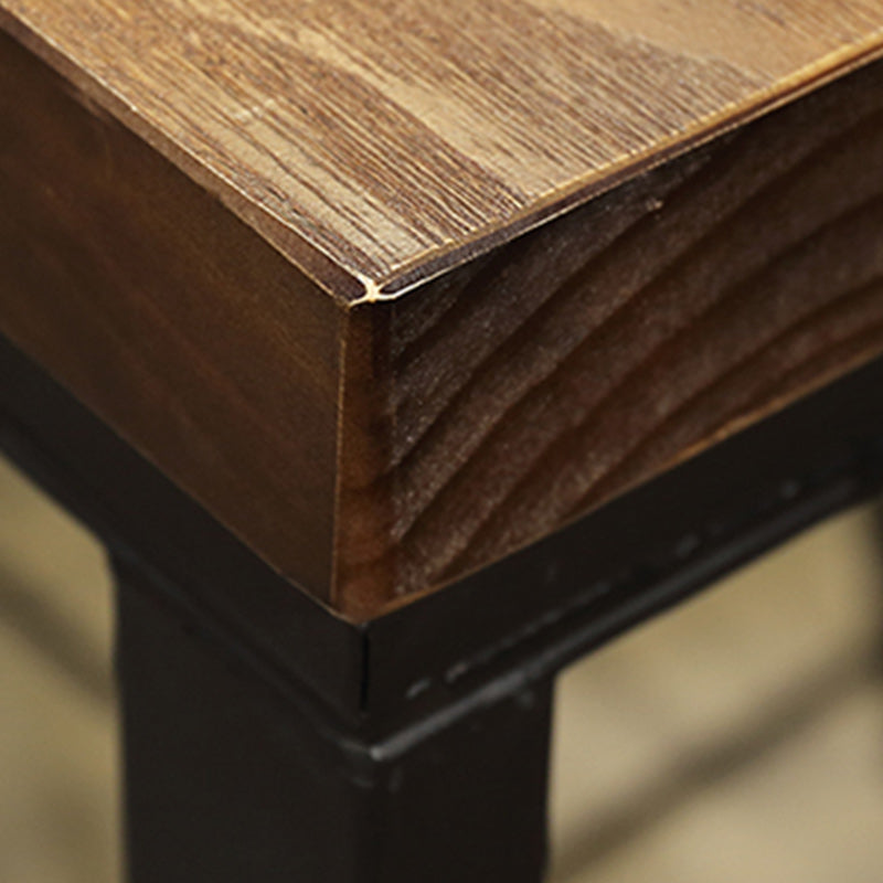 1/6/11 Pieces Industrial Rectangular Pub Table Set Solid Wood Counter Table Set Clearhalo 'Bar Furniture' 'furn' 'furn_home_bar_bar_sets' 'Furniture' 'Home Bars & Bar Sets' 'home_bar_bar_sets' 'Kitchen & Dining Furniture' 5797456