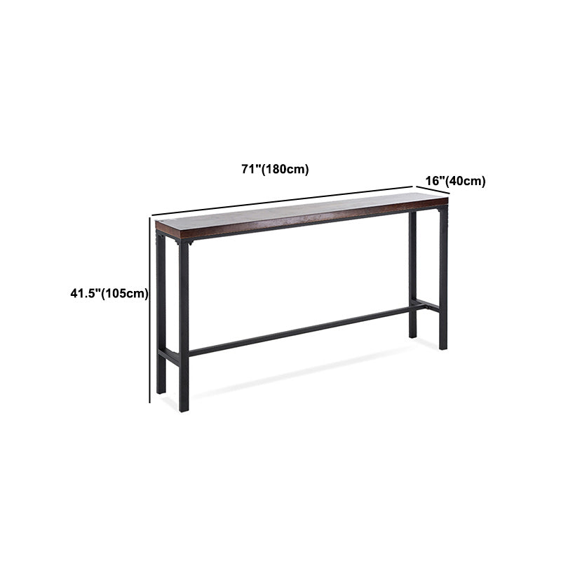 1/6/11 Pieces Industrial Rectangular Pub Table Set Solid Wood Counter Table Set Clearhalo 'Bar Furniture' 'furn' 'furn_home_bar_bar_sets' 'Furniture' 'Home Bars & Bar Sets' 'home_bar_bar_sets' 'Kitchen & Dining Furniture' 5797463