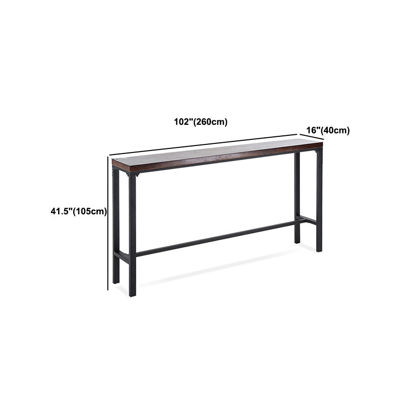 1/6/11 Pieces Industrial Rectangular Pub Table Set Solid Wood Counter Table Set Clearhalo 'Bar Furniture' 'furn' 'furn_home_bar_bar_sets' 'Furniture' 'Home Bars & Bar Sets' 'home_bar_bar_sets' 'Kitchen & Dining Furniture' 5797467