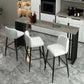 Industrial 1/2/4 Pieces Table and Stool Set Rectangle Indoor Stone Counter Height Set Clearhalo 'Bar Furniture' 'furn' 'furn_home_bar_bar_sets' 'Furniture' 'Home Bars & Bar Sets' 'home_bar_bar_sets' 'Kitchen & Dining Furniture' 5797470