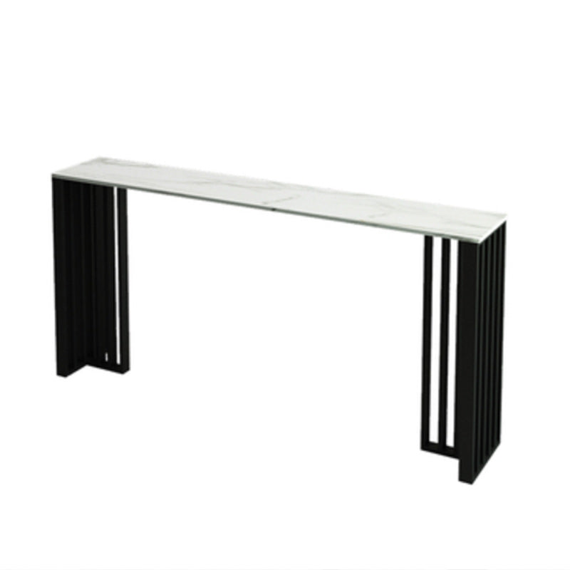 Industrial 1/2/4 Pieces Table and Stool Set Rectangle Indoor Stone Counter Height Set White 79"L x 16"W Clearhalo 'Bar Furniture' 'furn' 'furn_home_bar_bar_sets' 'Furniture' 'Home Bars & Bar Sets' 'home_bar_bar_sets' 'Kitchen & Dining Furniture' 5797471