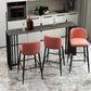 Industrial 1/2/4 Pieces Table and Stool Set Rectangle Indoor Stone Counter Height Set 4 Pieces: 1 Grey Table, 3 Pink Stools Clearhalo 'Bar Furniture' 'furn' 'furn_home_bar_bar_sets' 'Furniture' 'Home Bars & Bar Sets' 'home_bar_bar_sets' 'Kitchen & Dining Furniture' 5797475