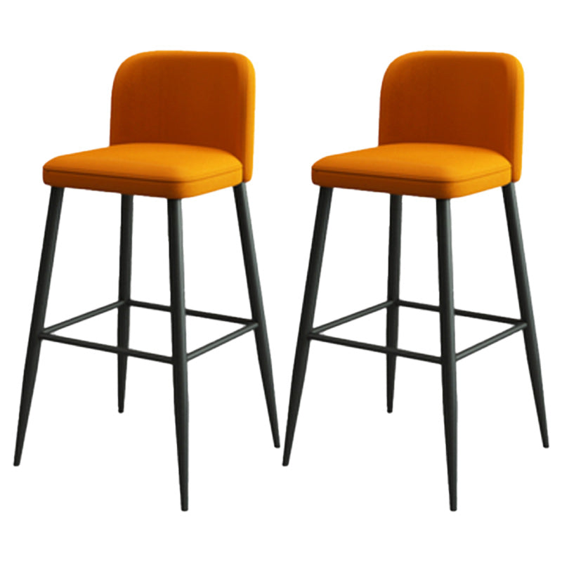 Industrial 1/2/4 Pieces Table and Stool Set Rectangle Indoor Stone Counter Height Set Orange 30"H Stools (Set of 2) Clearhalo 'Bar Furniture' 'furn' 'furn_home_bar_bar_sets' 'Furniture' 'Home Bars & Bar Sets' 'home_bar_bar_sets' 'Kitchen & Dining Furniture' 5797480