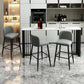 Industrial 1/2/4 Pieces Table and Stool Set Rectangle Indoor Stone Counter Height Set 4 Pieces: White Table, 3 Gray Stools Clearhalo 'Bar Furniture' 'furn' 'furn_home_bar_bar_sets' 'Furniture' 'Home Bars & Bar Sets' 'home_bar_bar_sets' 'Kitchen & Dining Furniture' 5797484