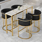 Glam Stone Bar Table Set 1/3 Pieces Round Counter Set for Home Use