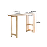 モダンなバーテーブルセット1/3ピース長方形の松の木のカウンターテーブルミルクティーショップ