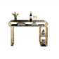 Luxurious Rectangular Pub Table Set 1/3 Pieces Stone Top Counter Table with High Stools Black 55"L x 16"W Clearhalo 'Bar Furniture' 'furn' 'furn_home_bar_bar_sets' 'Furniture' 'Home Bars & Bar Sets' 'home_bar_bar_sets' 'Kitchen & Dining Furniture' 5797556