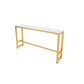 Glam Juego de mesa de bar de 1/2/5 piezas, mesa de bar rectangular con taburetes altos de metal para el hogar