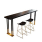 Industrial Style 1/2/3 Pieces Bar Table Set Rectangle Bar Table with High Wood Stools Clearhalo 'Bar Furniture' 'furn' 'furn_home_bar_bar_sets' 'Furniture' 'Home Bars & Bar Sets' 'home_bar_bar_sets' 'Kitchen & Dining Furniture' 5797598