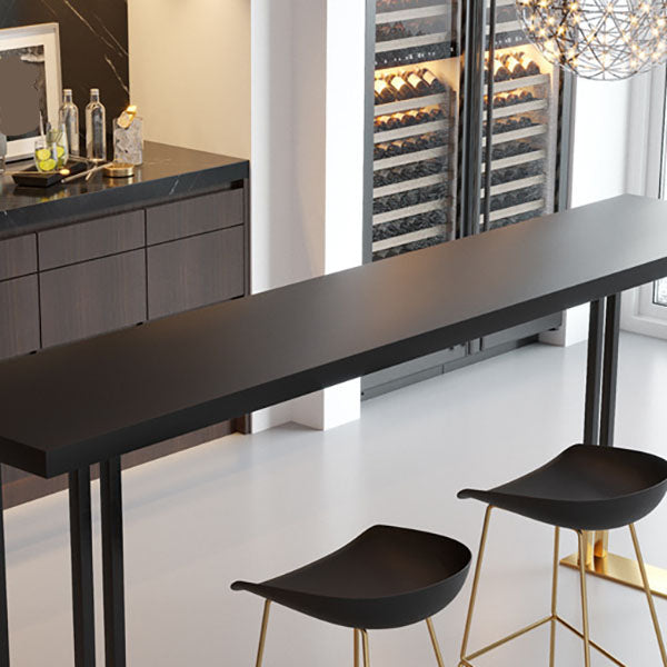 Industrial Style 1/2/3 Pieces Bar Table Set Rectangle Bar Table with High Wood Stools Clearhalo 'Bar Furniture' 'furn' 'furn_home_bar_bar_sets' 'Furniture' 'Home Bars & Bar Sets' 'home_bar_bar_sets' 'Kitchen & Dining Furniture' 5797599