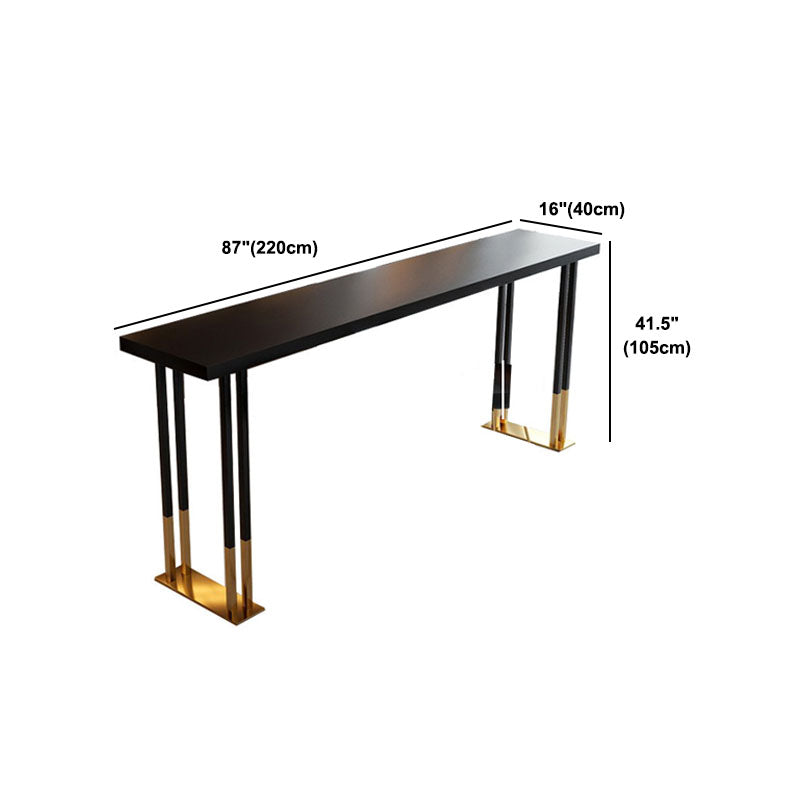 Industrial Style 1/2/3 Pieces Bar Table Set Rectangle Bar Table with High Wood Stools Clearhalo 'Bar Furniture' 'furn' 'furn_home_bar_bar_sets' 'Furniture' 'Home Bars & Bar Sets' 'home_bar_bar_sets' 'Kitchen & Dining Furniture' 5797609