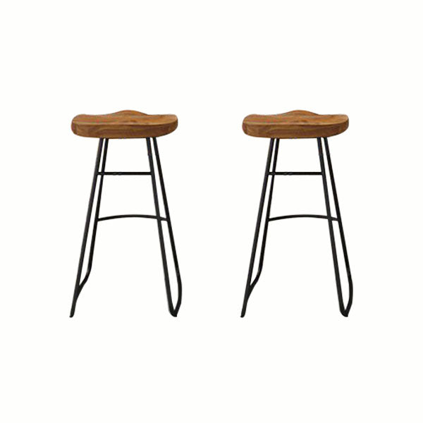 1/2/5 Pieces Rectangular Counter Set Industrial Solid Wood Bar Table Set for Home Use Brown 30"H Stools (Set of 2) Clearhalo 'Bar Furniture' 'furn' 'furn_home_bar_bar_sets' 'Furniture' 'Home Bars & Bar Sets' 'home_bar_bar_sets' 'Kitchen & Dining Furniture' 5797613