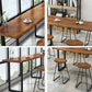 1/2/5 Pieces Rectangular Counter Set Industrial Solid Wood Bar Table Set for Home Use Clearhalo 'Bar Furniture' 'furn' 'furn_home_bar_bar_sets' 'Furniture' 'Home Bars & Bar Sets' 'home_bar_bar_sets' 'Kitchen & Dining Furniture' 5797620