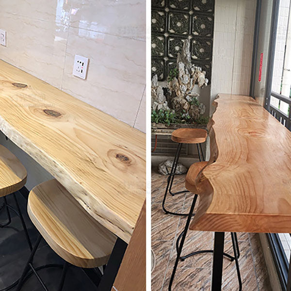 1/2/5 Pieces Rectangular Counter Set Industrial Solid Wood Bar Table Set for Home Use Clearhalo 'Bar Furniture' 'furn' 'furn_home_bar_bar_sets' 'Furniture' 'Home Bars & Bar Sets' 'home_bar_bar_sets' 'Kitchen & Dining Furniture' 5797621