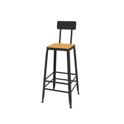 Industrial Style 1/6/11 Pieces Bar Table Set Rectangle Pine Wood Counter Table for Cafe Natural 30"H Stool (Single) Clearhalo 'Bar Furniture' 'furn' 'furn_home_bar_bar_sets' 'Furniture' 'Home Bars & Bar Sets' 'home_bar_bar_sets' 'Kitchen & Dining Furniture' 5797639
