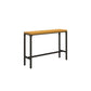Industrial Style 1/6/11 Pieces Bar Table Set Rectangle Pine Wood Counter Table for Cafe Wood 63"L x 16"W Clearhalo 'Bar Furniture' 'furn' 'furn_home_bar_bar_sets' 'Furniture' 'Home Bars & Bar Sets' 'home_bar_bar_sets' 'Kitchen & Dining Furniture' 5797642