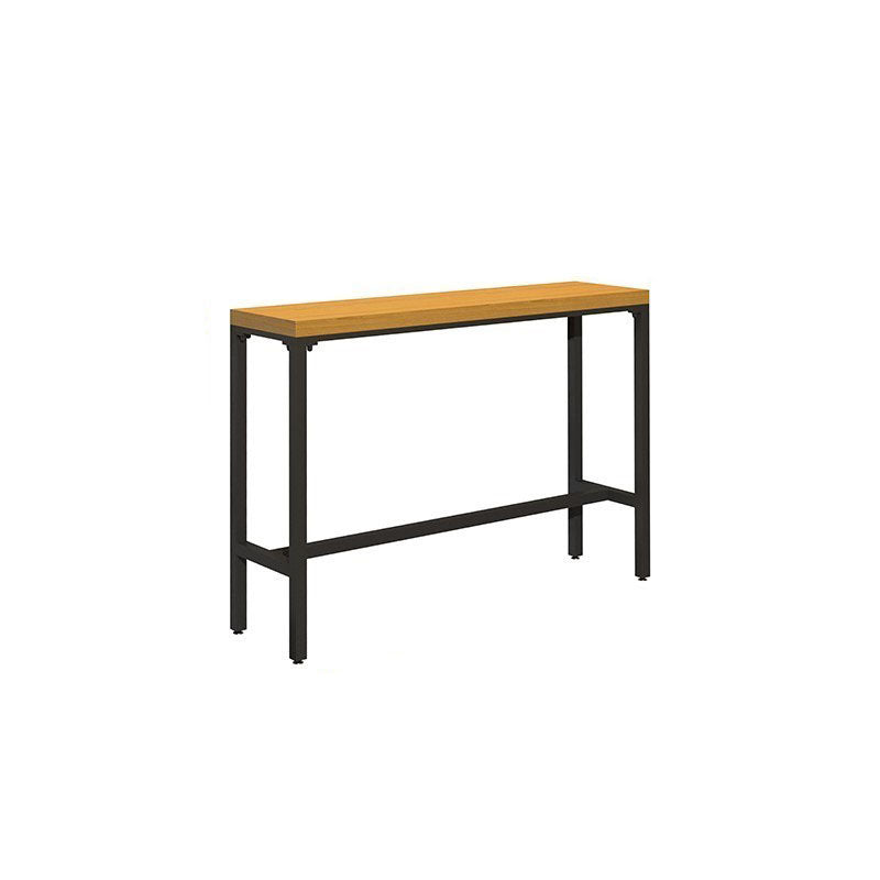 Industrial Style 1/6/11 Pieces Bar Table Set Rectangle Pine Wood Counter Table for Cafe Wood 63"L x 16"W Clearhalo 'Bar Furniture' 'furn' 'furn_home_bar_bar_sets' 'Furniture' 'Home Bars & Bar Sets' 'home_bar_bar_sets' 'Kitchen & Dining Furniture' 5797642