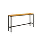 Industrial Style 1/6/11 Pieces Bar Table Set Rectangle Pine Wood Counter Table for Cafe Wood 87"L x 16"W Clearhalo 'Bar Furniture' 'furn' 'furn_home_bar_bar_sets' 'Furniture' 'Home Bars & Bar Sets' 'home_bar_bar_sets' 'Kitchen & Dining Furniture' 5797644