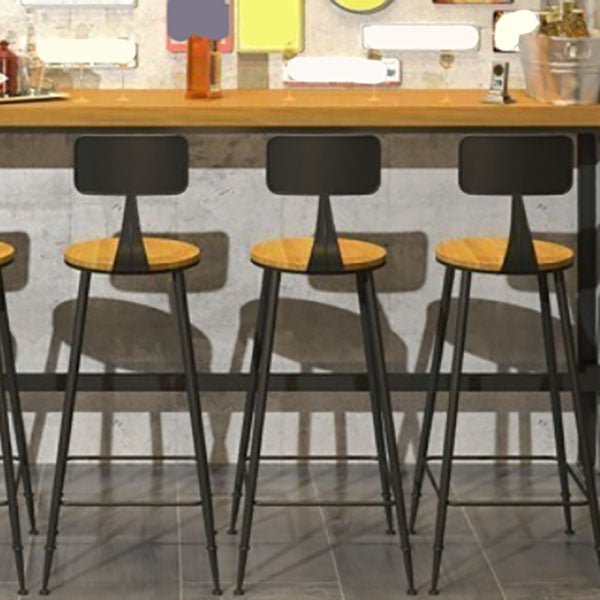 Industrial Style 1/6/11 Pieces Bar Table Set Rectangle Pine Wood Counter Table for Cafe Clearhalo 'Bar Furniture' 'furn' 'furn_home_bar_bar_sets' 'Furniture' 'Home Bars & Bar Sets' 'home_bar_bar_sets' 'Kitchen & Dining Furniture' 5797649