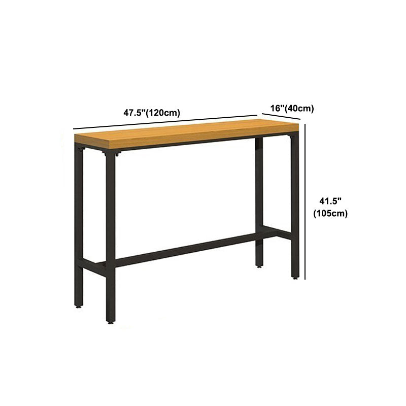 Industrial Style 1/6/11 Pieces Bar Table Set Rectangle Pine Wood Counter Table for Cafe Clearhalo 'Bar Furniture' 'furn' 'furn_home_bar_bar_sets' 'Furniture' 'Home Bars & Bar Sets' 'home_bar_bar_sets' 'Kitchen & Dining Furniture' 5797652