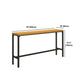 Industrial Style 1/6/11 Pieces Bar Table Set Rectangle Pine Wood Counter Table for Cafe Clearhalo 'Bar Furniture' 'furn' 'furn_home_bar_bar_sets' 'Furniture' 'Home Bars & Bar Sets' 'home_bar_bar_sets' 'Kitchen & Dining Furniture' 5797656
