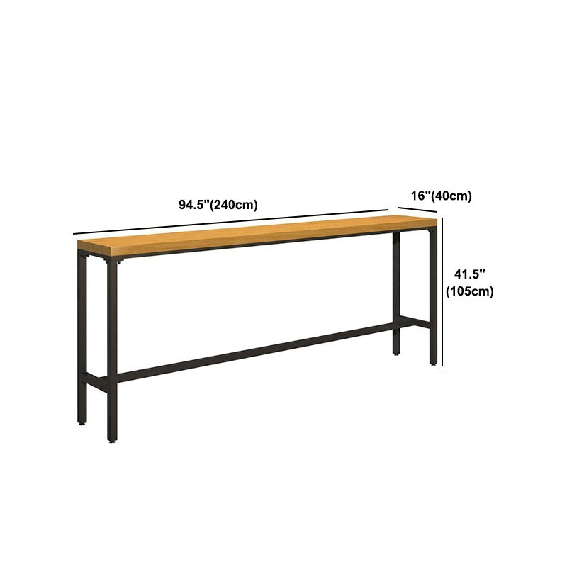 Industrial Style 1/6/11 Pieces Bar Table Set Rectangle Pine Wood Counter Table for Cafe Clearhalo 'Bar Furniture' 'furn' 'furn_home_bar_bar_sets' 'Furniture' 'Home Bars & Bar Sets' 'home_bar_bar_sets' 'Kitchen & Dining Furniture' 5797658