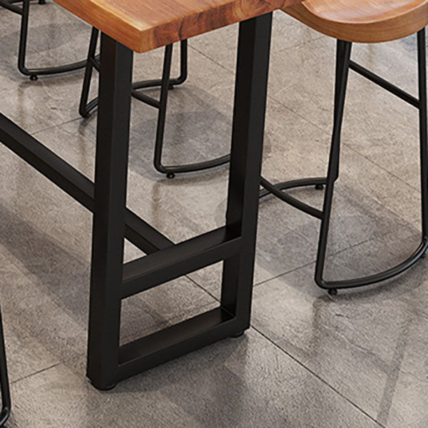 Modern 1/9 Pieces Bar Table Set Rectangle Pine Wood Counter Table with Stools for Balcony Clearhalo 'Bar Furniture' 'furn' 'furn_home_bar_bar_sets' 'Furniture' 'Home Bars & Bar Sets' 'home_bar_bar_sets' 'Kitchen & Dining Furniture' 5797673