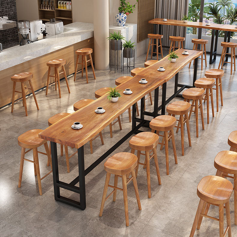 Modern 1/9 Pieces Bar Table Set Rectangle Pine Wood Counter Table with Stools for Balcony Clearhalo 'Bar Furniture' 'furn' 'furn_home_bar_bar_sets' 'Furniture' 'Home Bars & Bar Sets' 'home_bar_bar_sets' 'Kitchen & Dining Furniture' 5797678