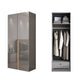 Contemporary Style Wood Wardrobe Gray Colour 1-Drawer Wardrobe Closet for Home 24"L x 22"W x 79"H Armoires & Wardrobes Clearhalo 'Armoires & Wardrobes' 'armoires_wardrobes' 'Bedroom Furniture' 'furn' 'furn_armoires_wardrobes' 'Furniture' 5797700