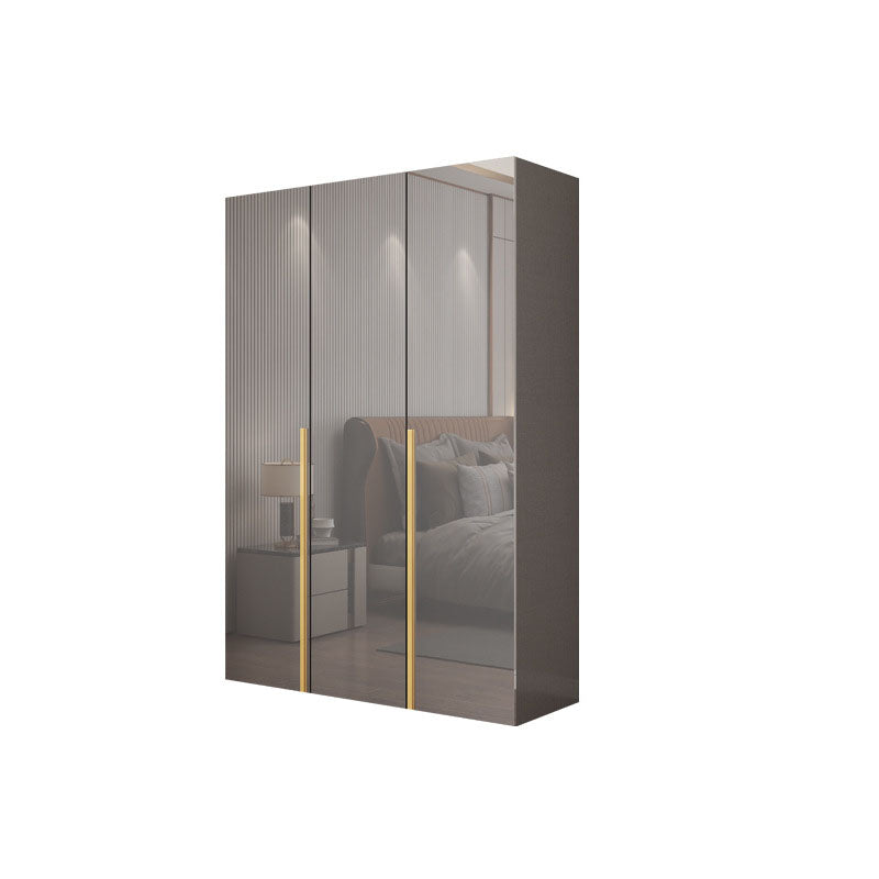 Contemporary Style Wood Wardrobe Gray Colour 1-Drawer Wardrobe Closet for Home 47"L x 22"W x 79"H Armoires & Wardrobes Clearhalo 'Armoires & Wardrobes' 'armoires_wardrobes' 'Bedroom Furniture' 'furn' 'furn_armoires_wardrobes' 'Furniture' 5797706