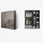 Contemporary Style Wood Wardrobe Gray Colour 1-Drawer Wardrobe Closet for Home Clearhalo 'Armoires & Wardrobes' 'armoires_wardrobes' 'Bedroom Furniture' 'furn' 'furn_armoires_wardrobes' 'Furniture' 5797712