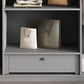 Contemporary Style Wood Wardrobe Gray Colour 1-Drawer Wardrobe Closet for Home Clearhalo 'Armoires & Wardrobes' 'armoires_wardrobes' 'Bedroom Furniture' 'furn' 'furn_armoires_wardrobes' 'Furniture' 5797716