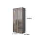 Contemporary Style Wood Wardrobe Gray Colour 1-Drawer Wardrobe Closet for Home Clearhalo 'Armoires & Wardrobes' 'armoires_wardrobes' 'Bedroom Furniture' 'furn' 'furn_armoires_wardrobes' 'Furniture' 5797719