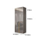 Contemporary Style Wood Wardrobe Gray Colour 1-Drawer Wardrobe Closet for Home Clearhalo 'Armoires & Wardrobes' 'armoires_wardrobes' 'Bedroom Furniture' 'furn' 'furn_armoires_wardrobes' 'Furniture' 5797725