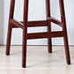 Armless Upholstered Bar Stool Modern Low Back Bar Stool with Wooden Legs