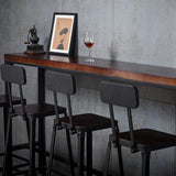 工業用ブラックカウンターチェアスクエアメタルフットレストカウンターハイトスツール