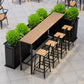 Outdoor Industrial Counter Stool Wood and Metal Black Footrest Bar Stool Clearhalo 'Bar Furniture' 'Bar Stools' 'bar_stools' 'furn' 'furn_bar_stools' 'Furniture' 'Kitchen & Dining Furniture' 5797868