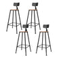 Outdoor Industrial Counter Stool Wood and Metal Black Footrest Bar Stool 4 Piece Set Round Clearhalo 'Bar Furniture' 'Bar Stools' 'bar_stools' 'furn' 'furn_bar_stools' 'Furniture' 'Kitchen & Dining Furniture' 5797869